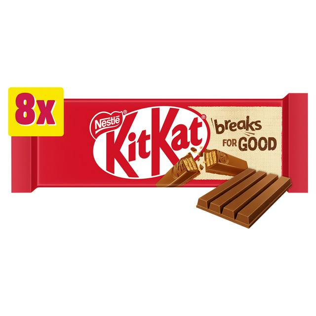 KitKat 4 Finger Milk Chocolate Biscuit Bar Multipack x8 332g