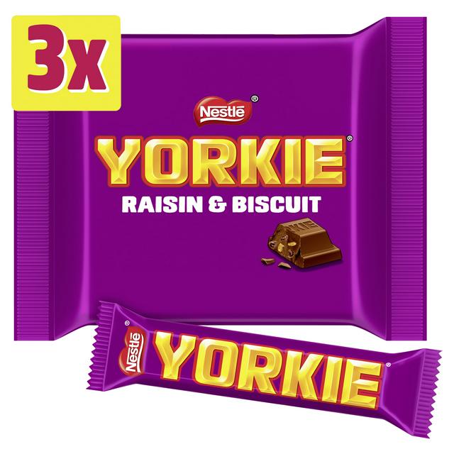 Yorkie Raisin & Biscuit Milk Chocolate Bar Multipack x3 46g