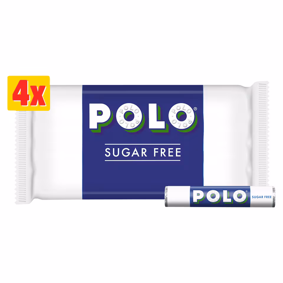 Polo Sugar Free Mint Tube Multipack 33.4g 4 Pack