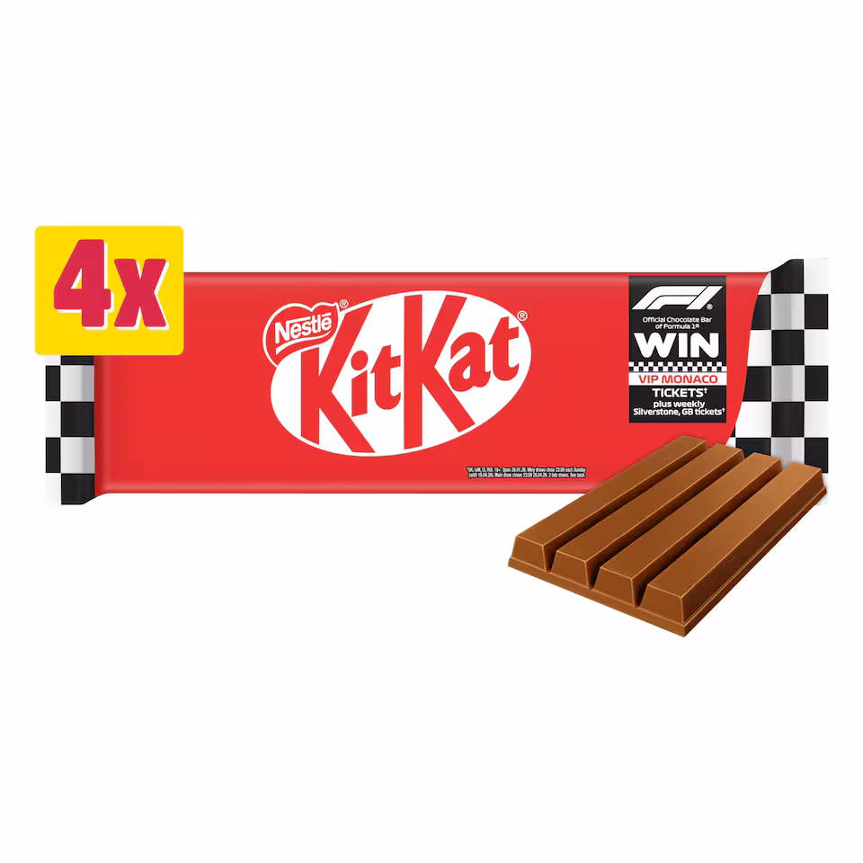 Kit Kat 4 Finger Milk Chocolate Bar Multipack 41.5g 4 Pack
