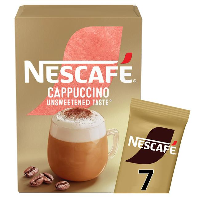 Nescafe Cappuccino Unsweetened Instant Coffee Sachets x7 99.4g