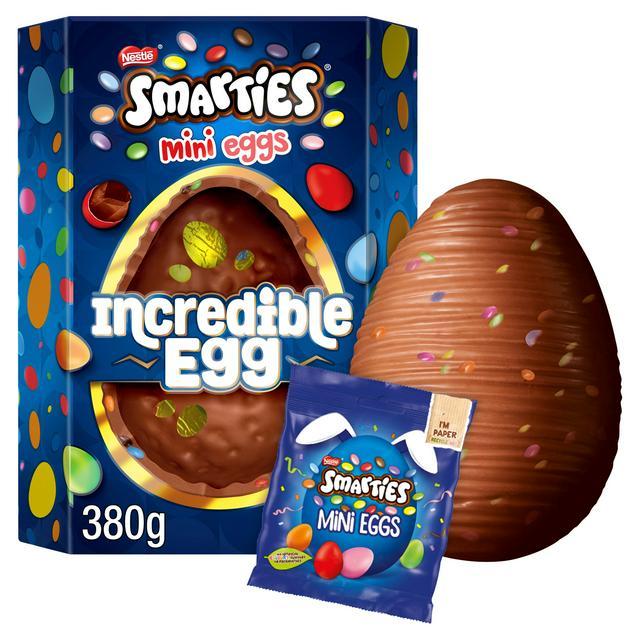 Smarties Extra Large Mini Milk Chocolate Incredible Easter Egg 380g
