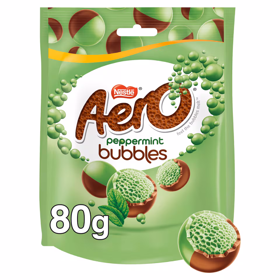 Aero Peppermint Milk Chocolate Bubbles 80g