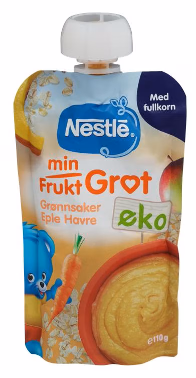 Min Frukt Grønnsaker, Eple og Havre Fra 6 mnd, Økologisk, 110 g