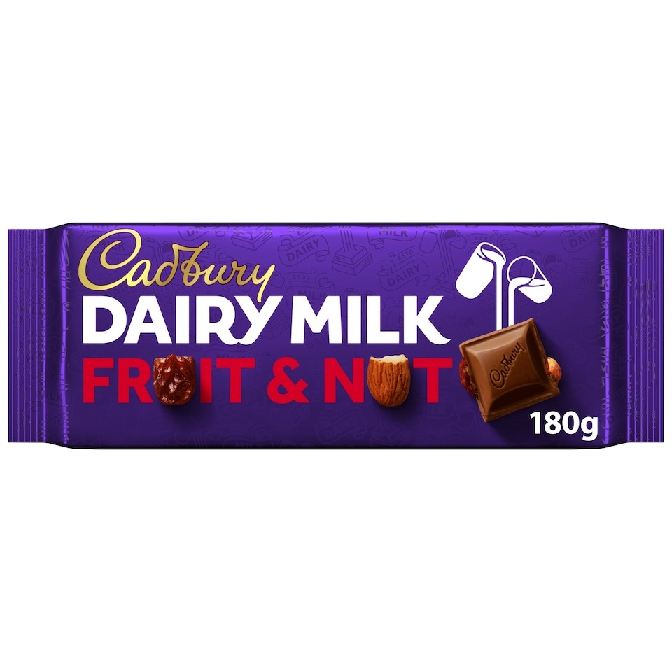 Cadbury Dairy Milk Fruit and Nut Chocolate Bar 180g
