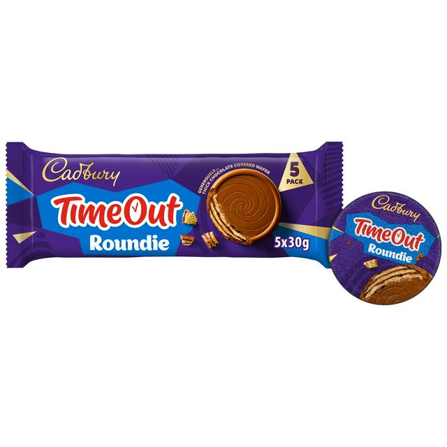 Cadbury Timeout Roundie Milk Chocolate Biscuit Bar 150g