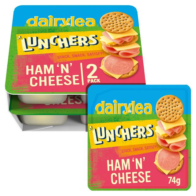 Dairylea Lunchers 2 x 65g Ham 'N' Cheese Twin Pack Snack