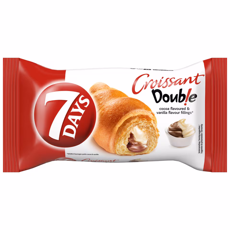 7 Days Double Croissant - Cocoa & Vanilla Flavour Fillings 60g