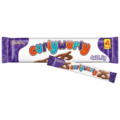 Cadbury Curly Wurly Chocolate Bar Multipack 4 pack