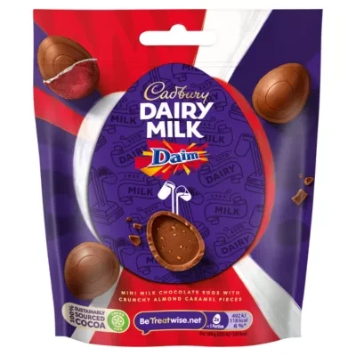 Cadbury Dairy Milk and Daim Mini Chocolate Eggs Bag 77 g