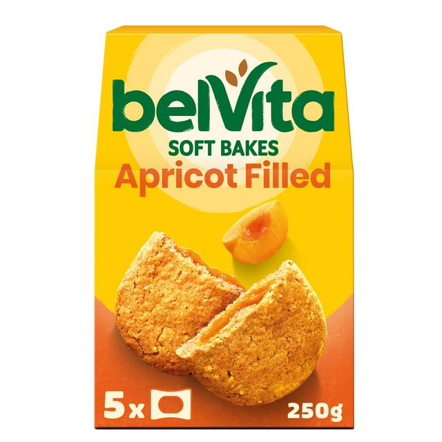 Belvita Breakfast Soft Bakes Apricot Filled Cereal Snack Bars Pack 5 x 50g
