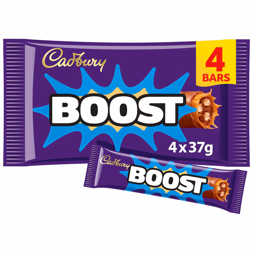 Cadbury Boost Chocolate Bar 4 Pack Multipack 148g