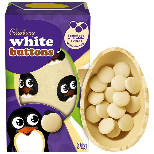 Cadbury White Buttons Medium White Chocolate Easter Egg 98g