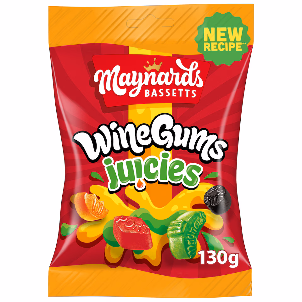 Maynards Bassetts Wine Gums Juicies Sweets Bag 130G