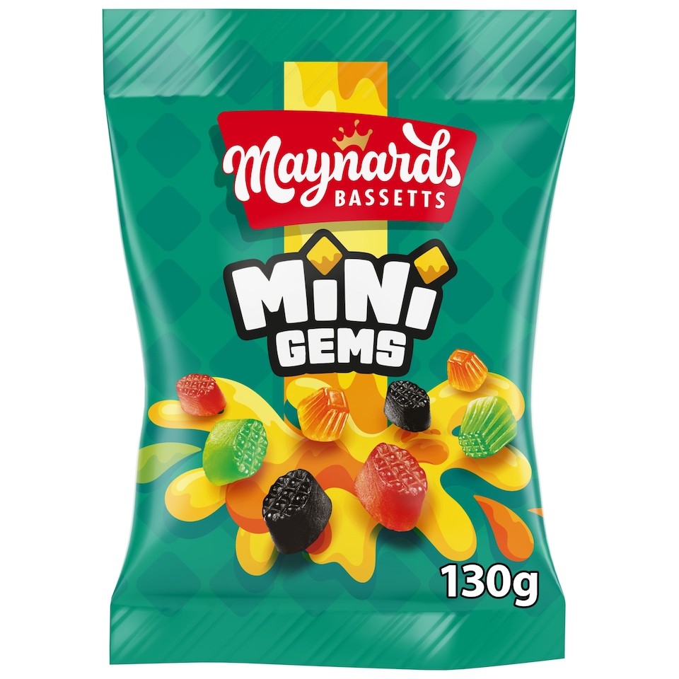 Maynards Bassetts Mini Gems Sweets Bag 130g