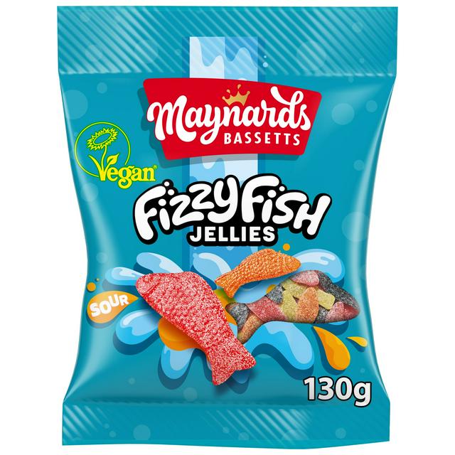 Maynards Bassetts Fizzy Fish Jellies Sweets Bag 130g