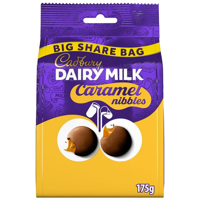 Cadbury Dairy Milk Chocolate Caramel 175g Nibbles Large Sharing Bag