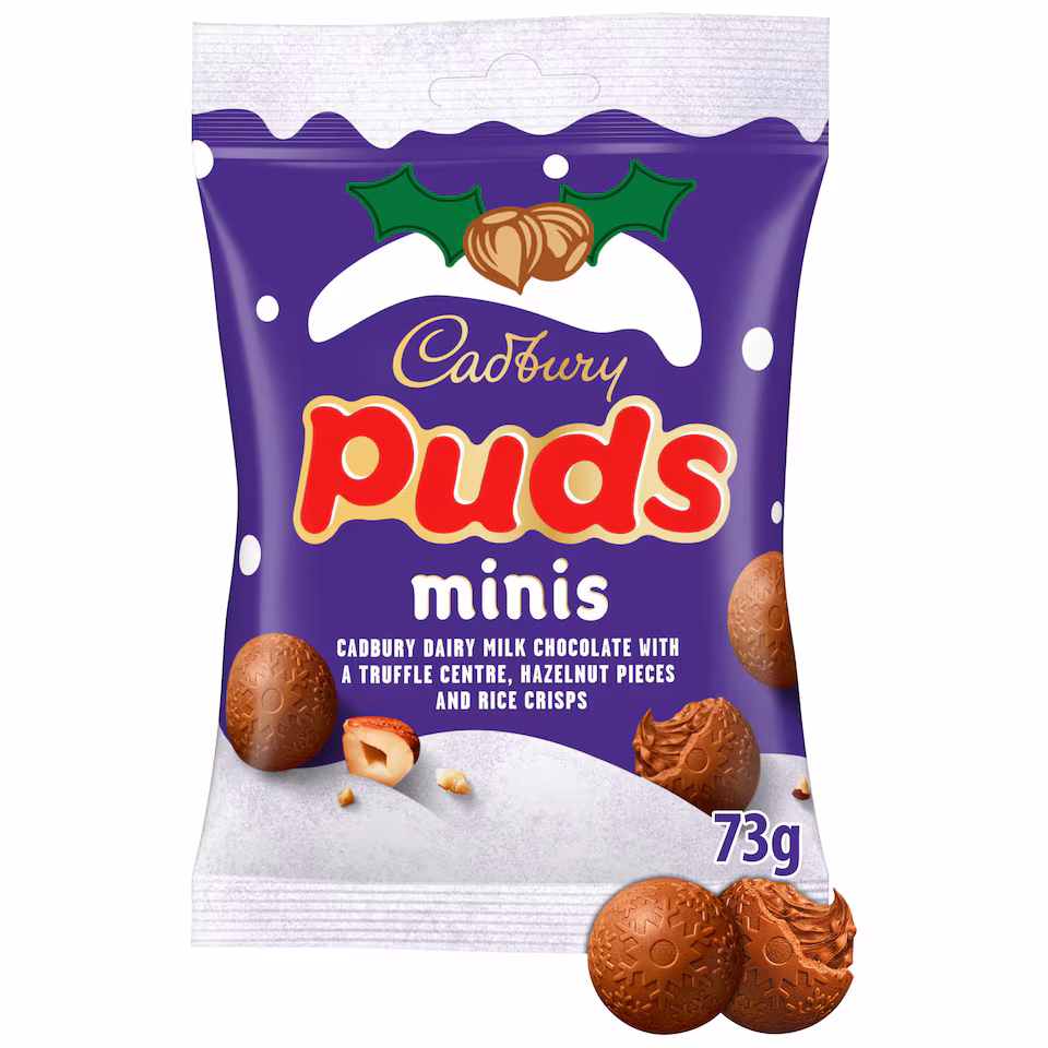 Cadbury Dairy Milk Chocolate Xmas Mini Puds Bag 73g