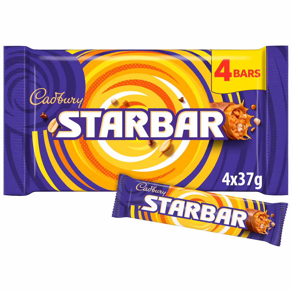Cadbury Starbar Chocolate Peanut Bar Multipack 4 Pack 4 x 37g