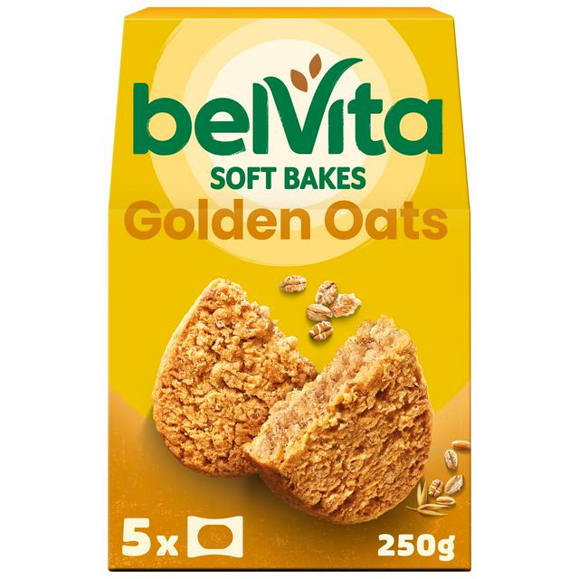 Belvita Breakfast Soft Bakes Golden Oats Cereal Snack Bars Pack 5 x 50g