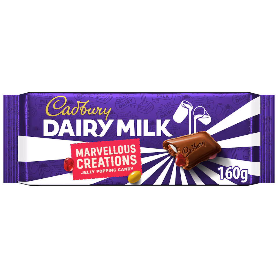 Cadbury Marvellous Creations Jelly Pop Candy Chocolate Bar 160g