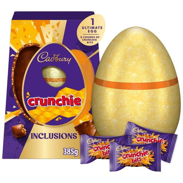 Cadbury Crunchie Inclusions Extra Large Ultimate Milk Chocolate Easter Egg 385g
