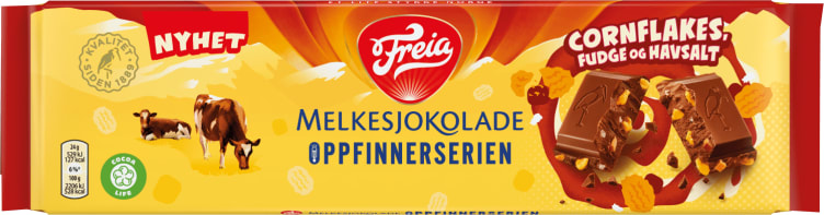 Melkesjokolade Cornflakes&Fudge&Havsalt 190g