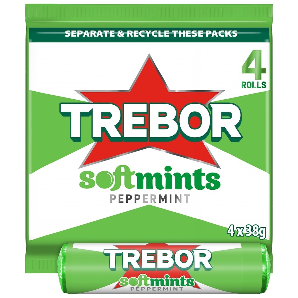 Trebor Soft Mint Peppermint Multipack 4 pack 38g
