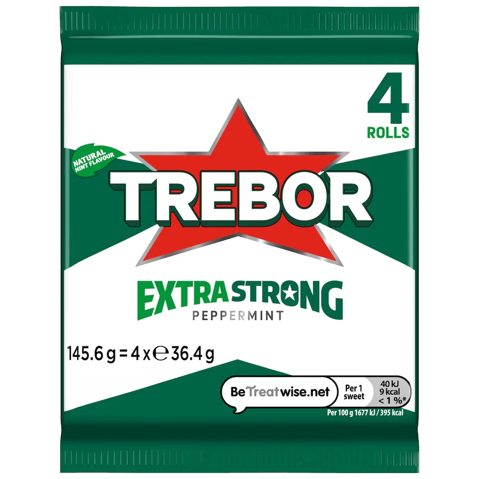 Trebor Extra Strong Peppermint Multipack 4 pack 36.4g