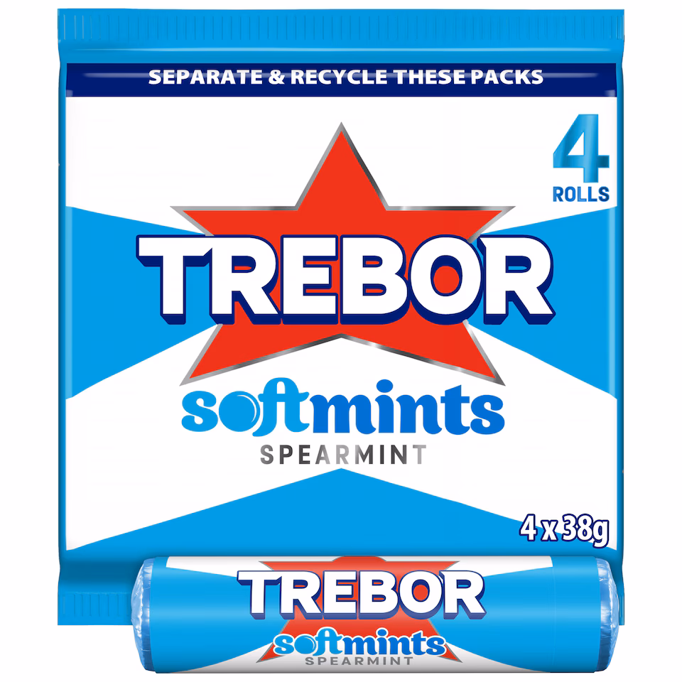 Trebor Softmints Spearmint Multipack 4 pack 38g