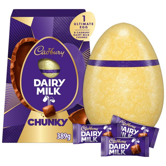 Cadbury Dairy Milk Chunky Extra Large Ultimate Milk Chocolate Easter Egg 389g