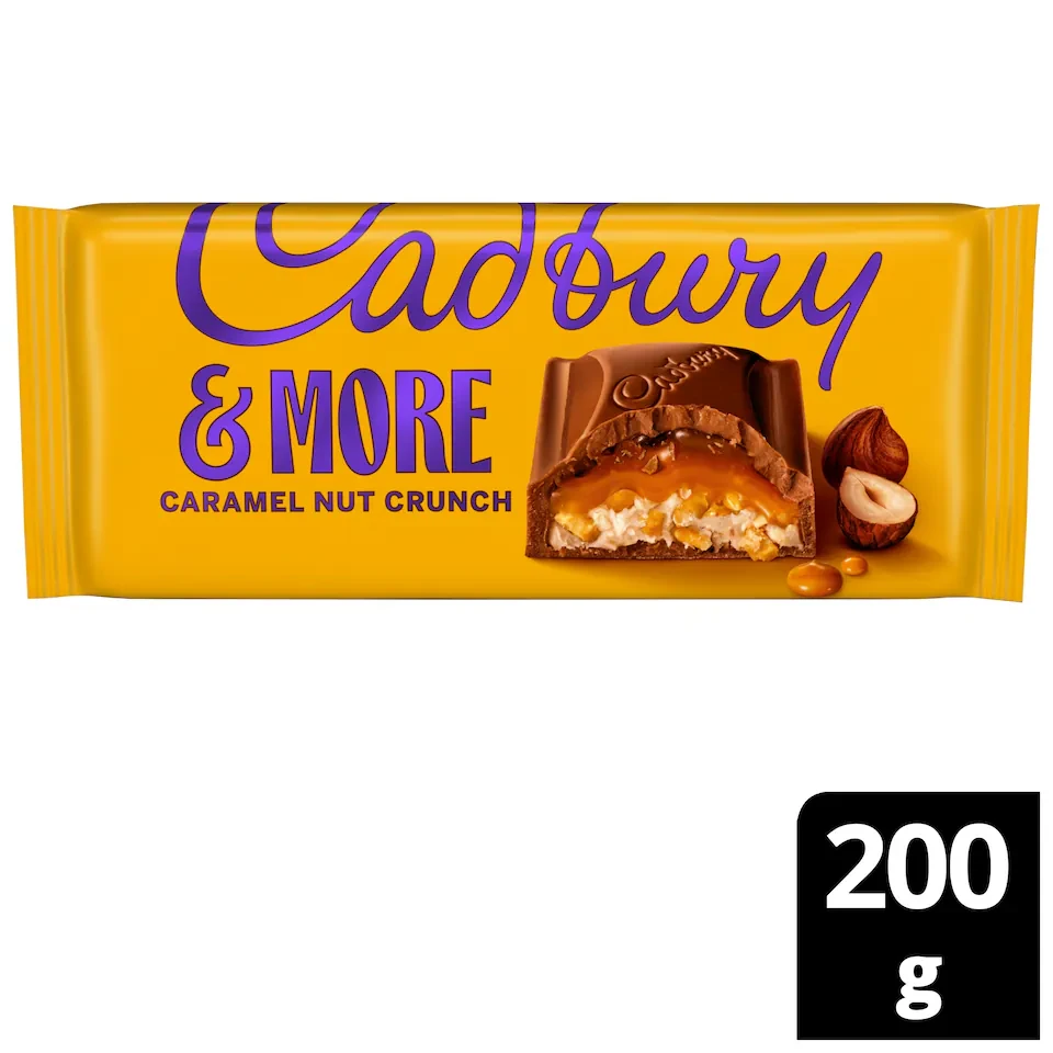 Cadbury Dairy Milk &More Caramel Nut Crunch Chocolate Bar 200g
