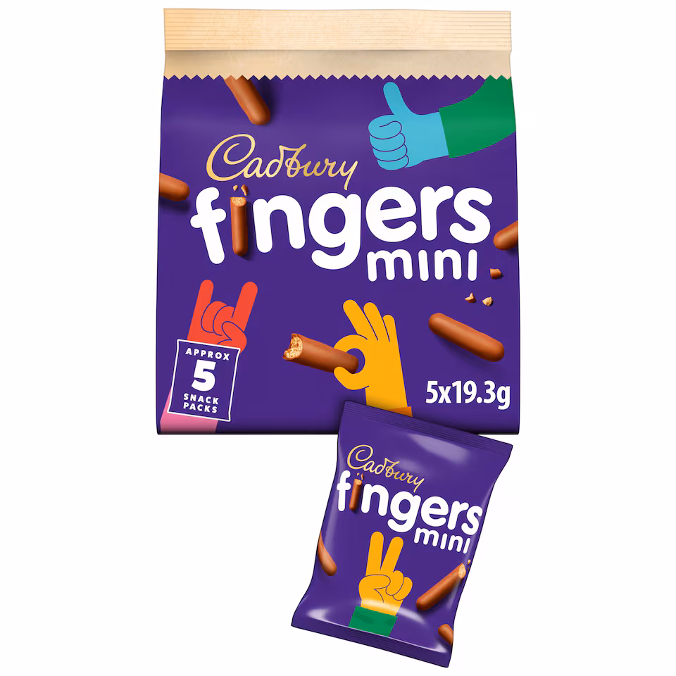 Cadbury Mini Fingers Chocolate Biscuits 5 x 19.3g
