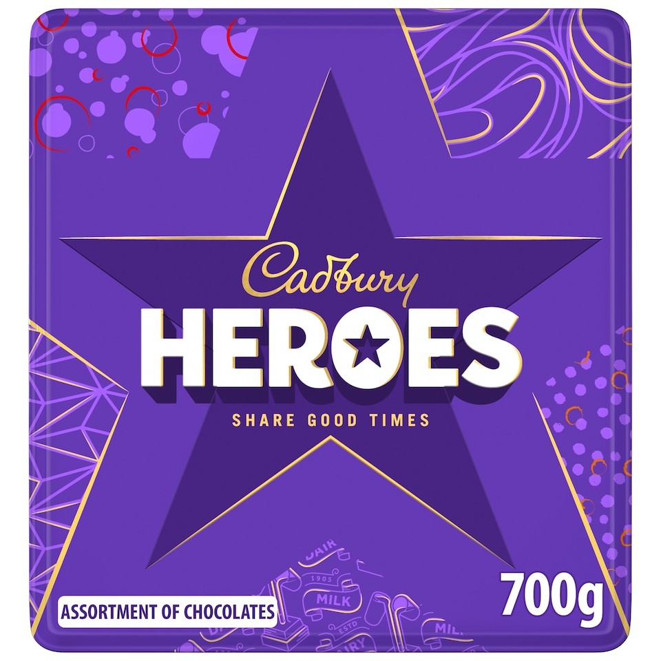 CADBURY HEROES TIN 700G