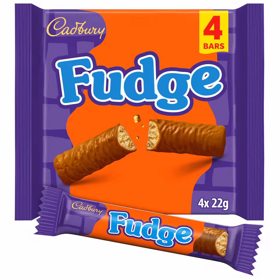 Cadbury Fudge Kids Chocolate Bar Multipack 4 Pack 4 x 22g
