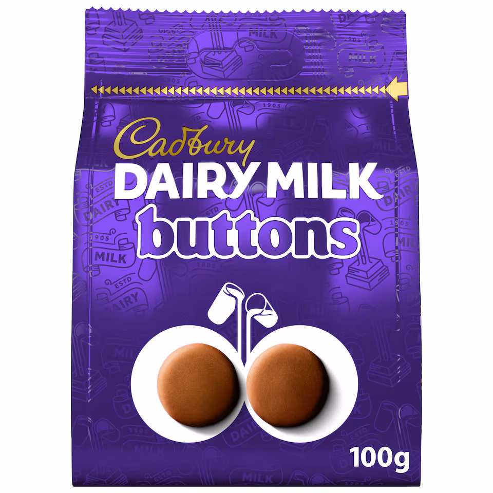 Cadbury Dairy Milk Chocolate Buttons Bag 100G