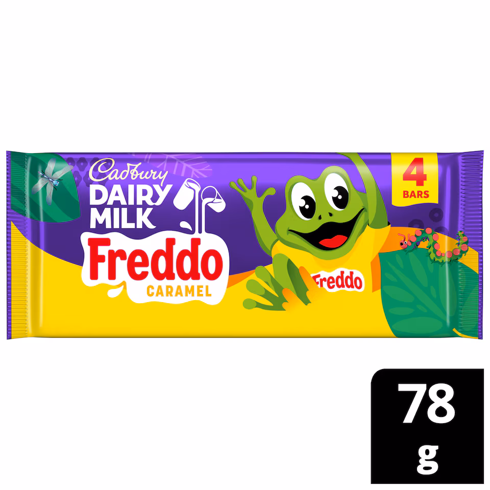 Cadbury Dairy Milk Caramel Freddo Chocolate Kids Multipack 4 x 18g