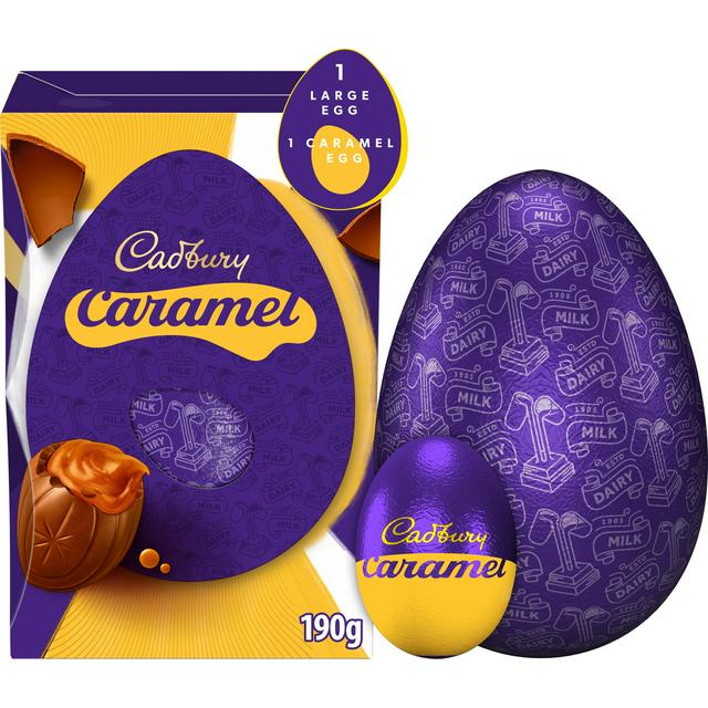 Cadbury Caramel Large Milk Chocolate Easter Egg 190g