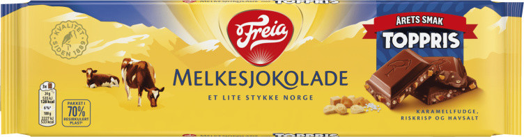 Melkesjokolade m/Toppris 190g