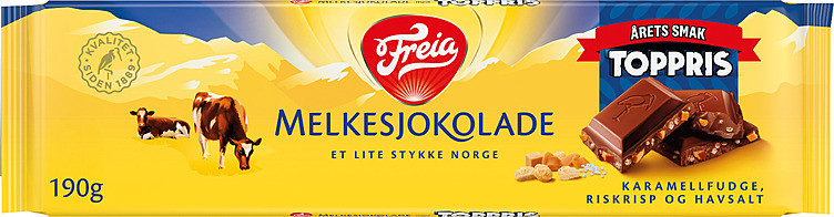 Melkesjokolade m/Toppris 190g