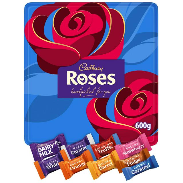 Cadbury Roses 600g Chocolate Assortment Tin