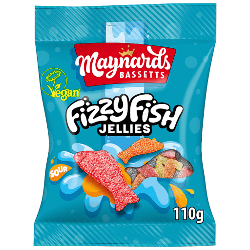 Maynards Bassetts Fizzy Fish Jelly 110g