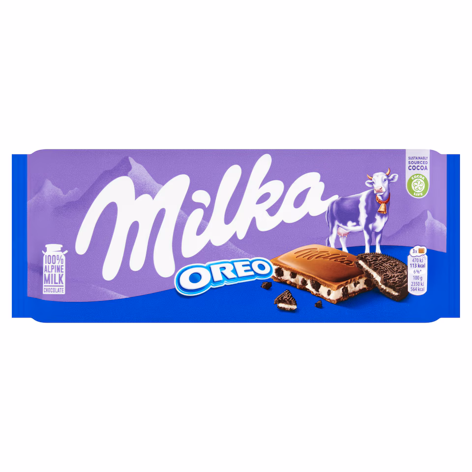 Milka Oreo Chocolate Bar 100G