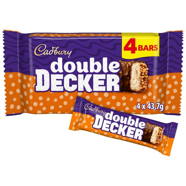 Cadbury Double Decker Chocolate Bar Multipack 4 x 47.3g