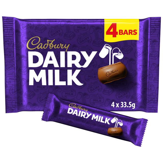 Cadbury Dairy Milk Chocolate Bar Multipack 4 x 33.5g