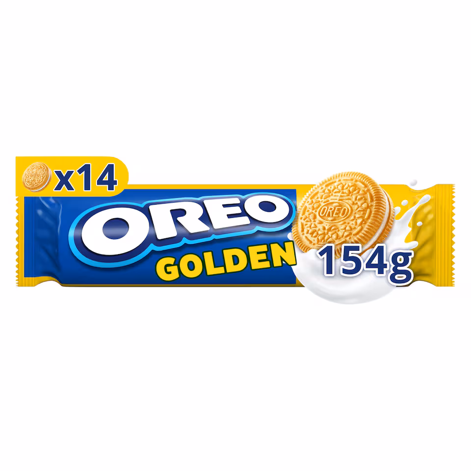 OREO Golden Cookie Sandwich Biscuits 154g