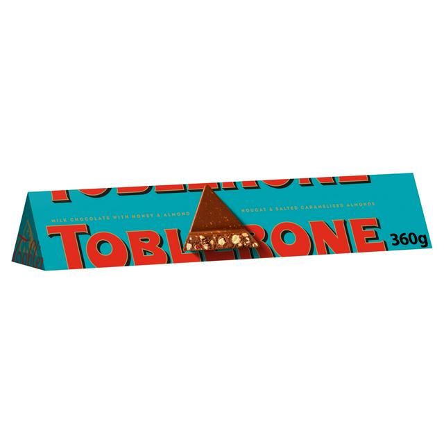 Toblerone Crunchy almonds Chocolate with Honey & Almond Nougat Bar Gifting 340g