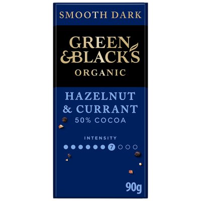 Green & Black's Organic Hazelnut & Currant Dark Chocolate Bar