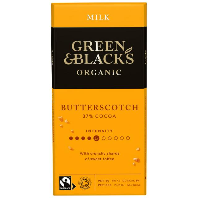 Green & Black's Organic Butterscotch Milk Chocolate Bar 90g