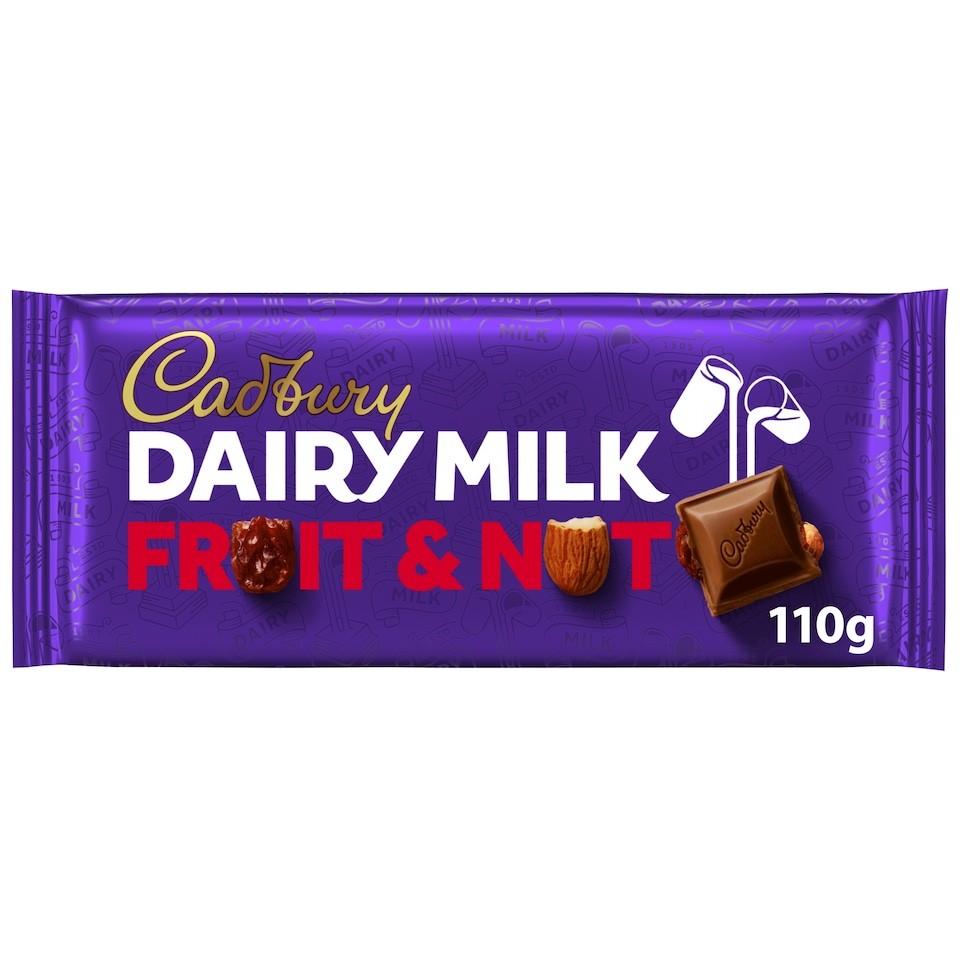Cadbury Dairy Milk Chocolate Fruit & Nut Bar 110G